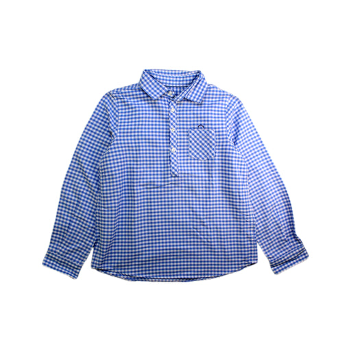 A Blue Long Sleeve Shirts from Nanos in size 8Y for boy. (Front View)