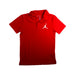 A Red Short Sleeve Polos from Air Jordan in size 8Y for boy. (Front View)