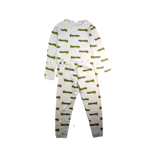 A White Pyjama Sets from Petit Bateau in size 8Y for boy. (Front View)