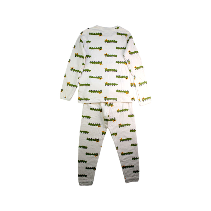 A White Pyjama Sets from Petit Bateau in size 8Y for boy. (Back View)