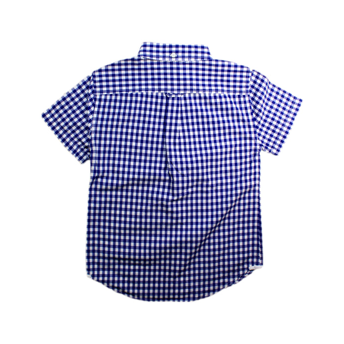 A Blue Short Sleeve Shirts from Crewcuts in size 6T for boy. (Back View)