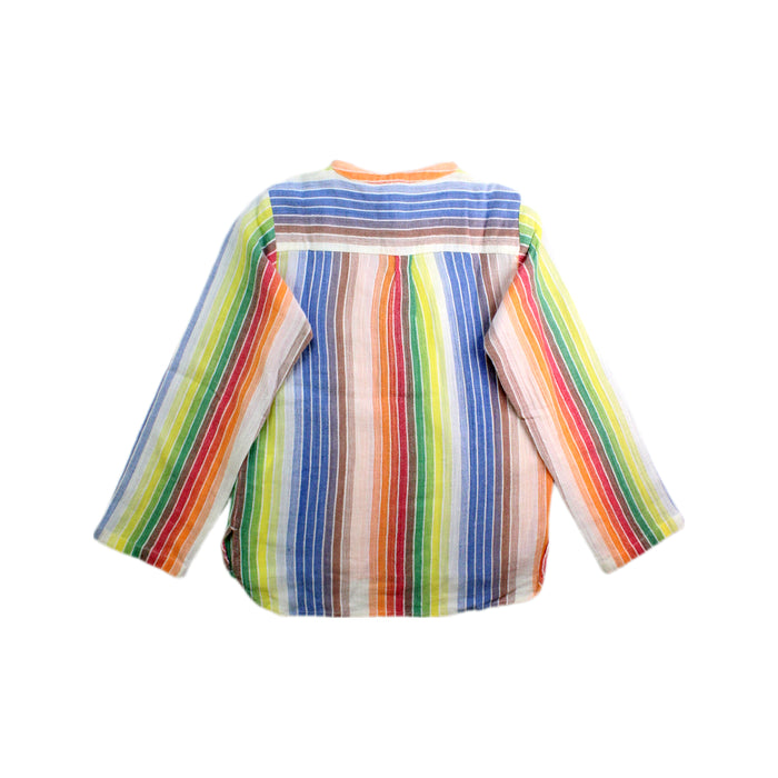 A Multicolour Long Sleeve Shirts from Bonton in size 6T for boy. (Back View)