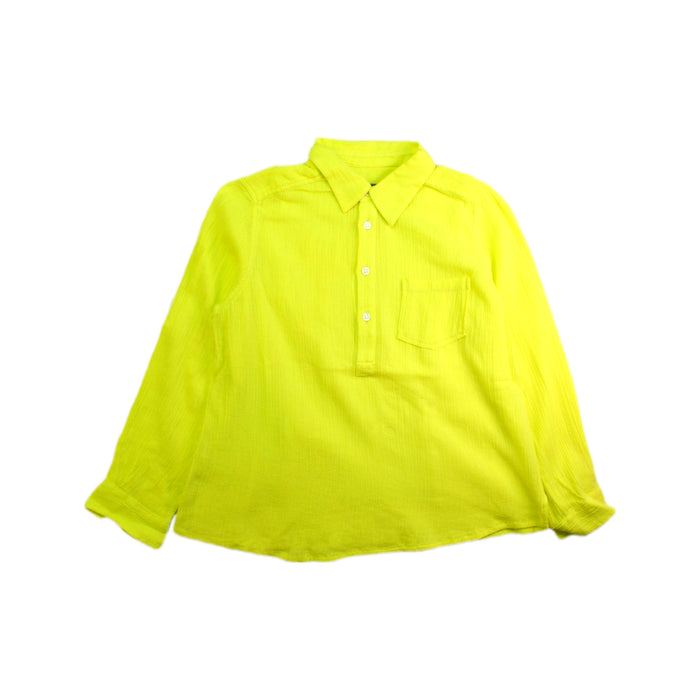 A Yellow Long Sleeve Shirts from Bonpoint in size 6T for boy. (Front View)