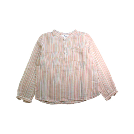 A Beige Long Sleeve Shirts from Bonpoint in size 6T for boy. (Front View)