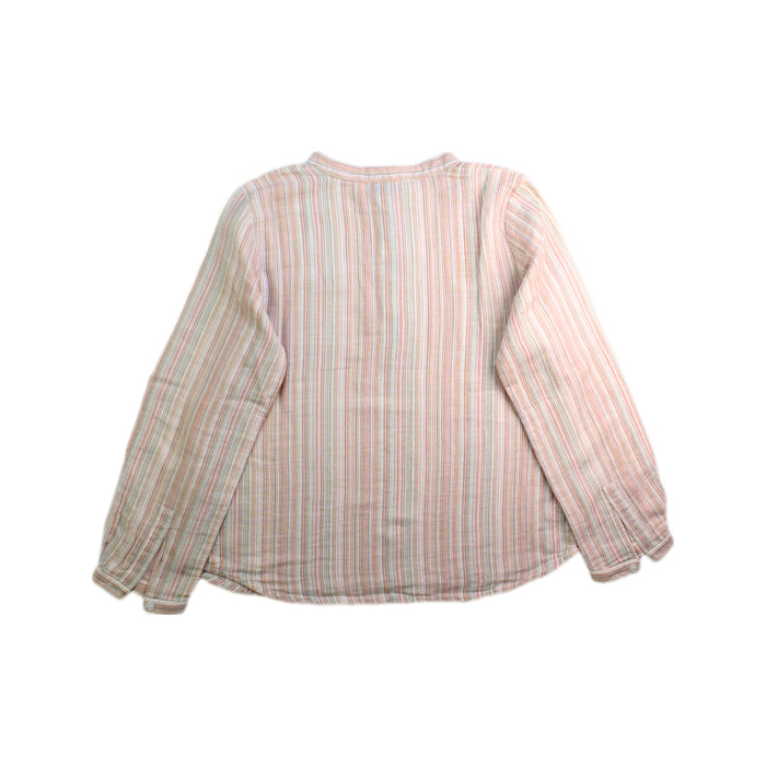 A Beige Long Sleeve Shirts from Bonpoint in size 6T for boy. (Back View)
