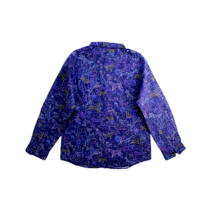 A Purple Long Sleeve Shirts from Bonpoint in size 6T for boy. (Back View)