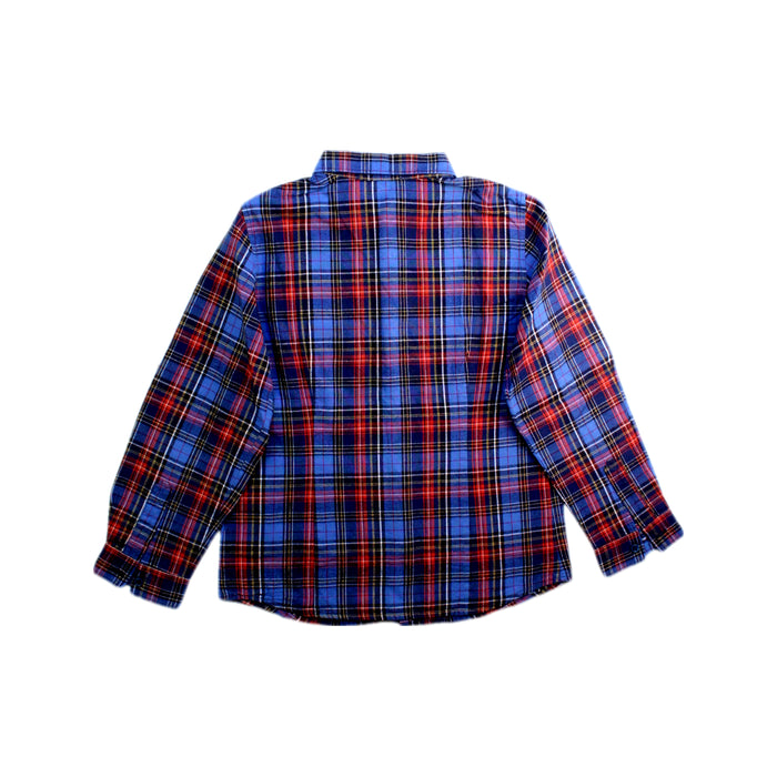 A Blue Long Sleeve Shirts from Bonpoint in size 6T for boy. (Back View)