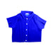 A Blue Short Sleeve Shirts from Pleatski in size 8Y for girl. (Front View)
