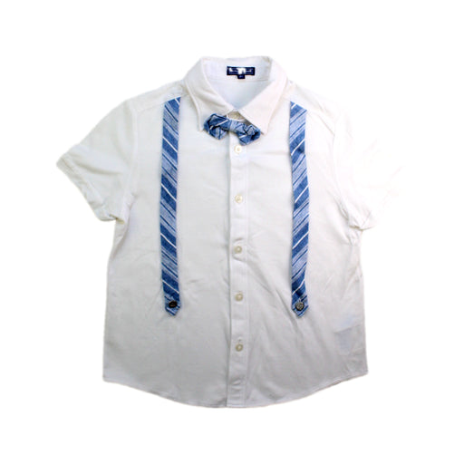 A White Short Sleeve Shirts from Nicholas & Bears in size 8Y for boy. (Front View)