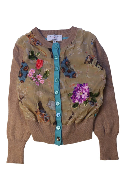 A Blue Cardigans from Essentiel Antwerp in size 6T for girl. (Front View)