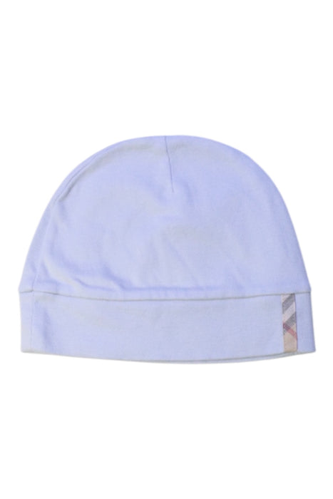 A Blue Beanies from Burberry in size 6-12M for neutral. (Front View)