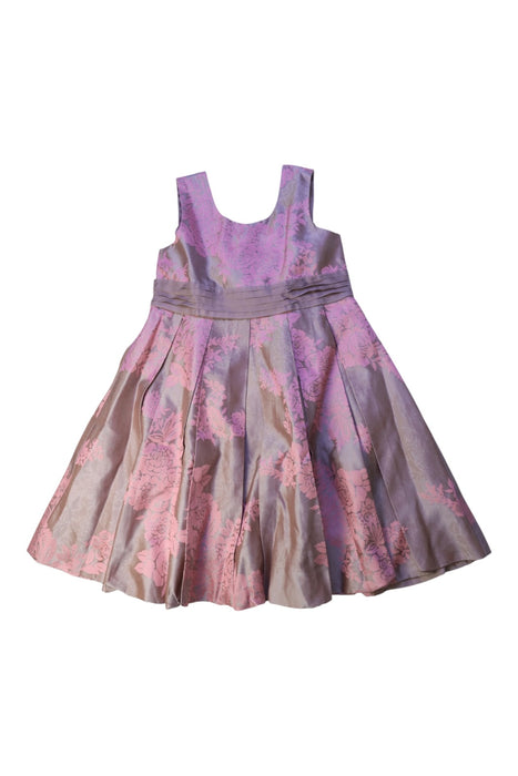 A Taupe Sleeveless Dresses from Monsoon in size 4T for girl. (Front View)