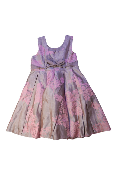 A Taupe Sleeveless Dresses from Monsoon in size 4T for girl. (Back View)