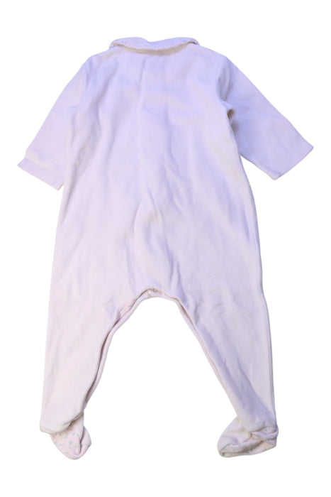 A Pink Onesies from Petit Bateau in size 6-12M for neutral. (Back View)