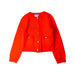 A Red Cardigans from Jacadi in size 6T for girl. (Front View)