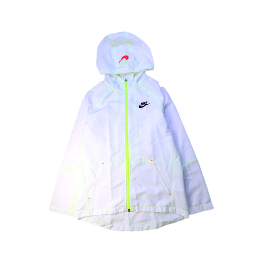 A White Lightweight Jackets from Nike in size 10Y for neutral. (Front View)