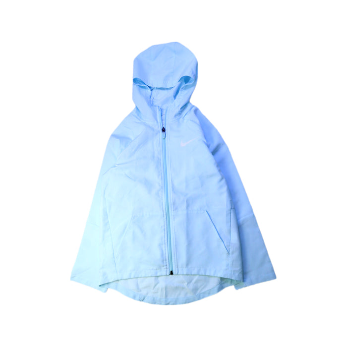A Blue Rain Jackets from Nike in size 8Y for neutral. (Front View)