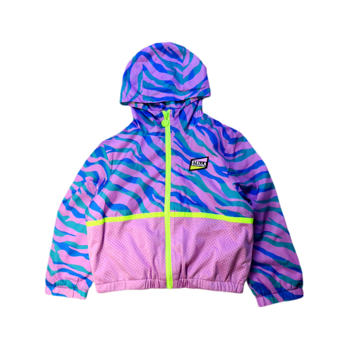 A Blue Rain Jackets from Stella McCartney in size 6T for girl. (Front View)