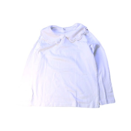 A White Long Sleeve Tops from Jacadi in size 6T for girl. (Front View)