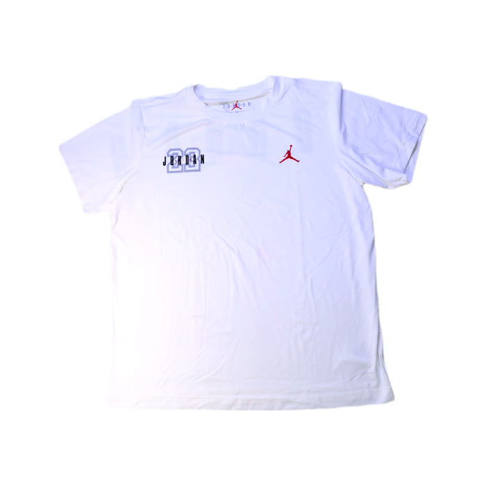 A White Short Sleeve T Shirts from Air Jordan in size 12Y for boy. (Front View)