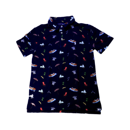 A Navy Short Sleeve Polos from Polo Ralph Lauren in size 10Y for boy. (Front View)