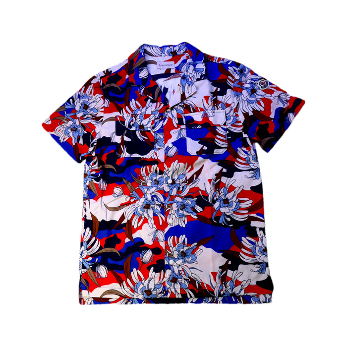 A Multicolour Short Sleeve Shirts from Moncler in size 10Y for boy. (Front View)