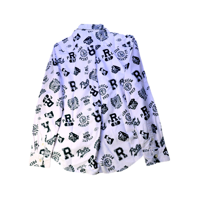 A White Long Sleeve Shirts from Polo Ralph Lauren in size 14Y for boy. (Back View)