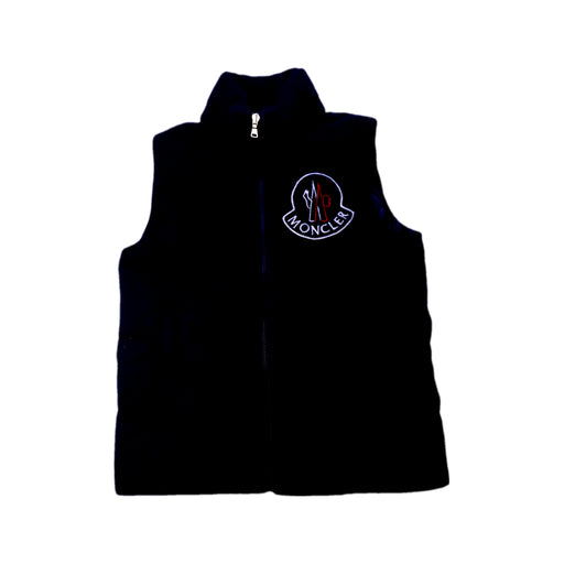 A Black Outerwear Vests from Moncler in size 14Y for neutral. (Front View)