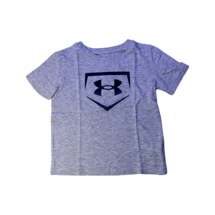 A Grey Short Sleeve T Shirts from Under Armour in size 2T for neutral. (Front View)