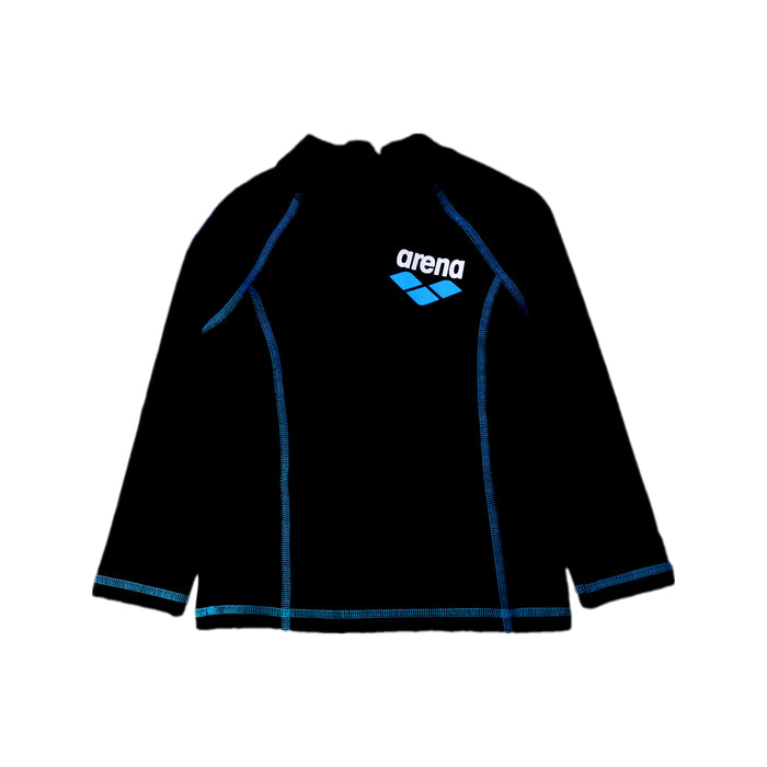 A Black Rash Guards from Arena in size 2T for boy. (Front View)