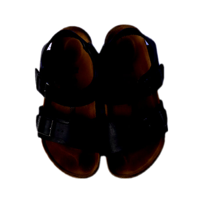 A Black Sandals from Birkenstock in size 6T for neutral. (Back View)
