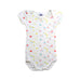 A White Short Sleeve Bodysuits from Petit Bateau in size 3-6M for girl. (Front View)
