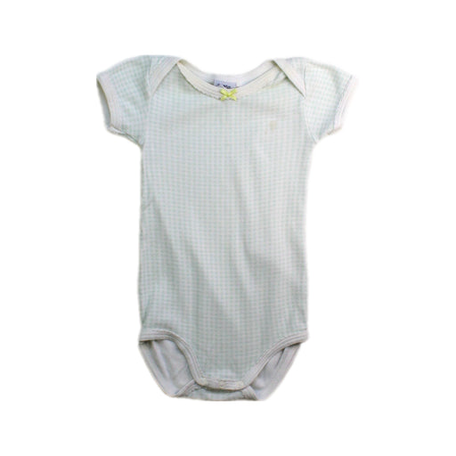 A White Short Sleeve Bodysuits from Petit Bateau in size 3-6M for girl. (Front View)