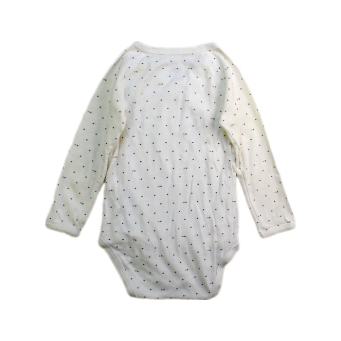 A White Long Sleeve Bodysuits from Petit Bateau in size 6-12M for neutral. (Back View)