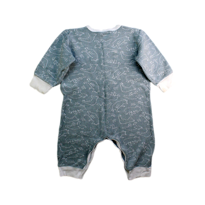 A Teal Onesies from Petit Bateau in size 6-12M for boy. (Back View)