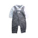 A Grey Long Overalls from Nicholas & Bears in size 6-12M for boy. (Front View)