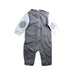 A Grey Long Overalls from Nicholas & Bears in size 6-12M for boy. (Back View)