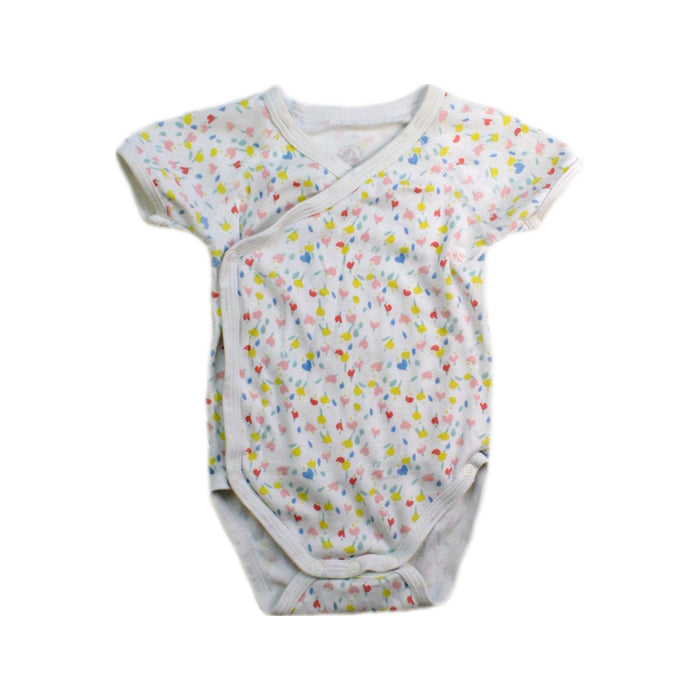 A Multicolour Short Sleeve Bodysuits from Petit Bateau in size 0-3M for girl. (Front View)