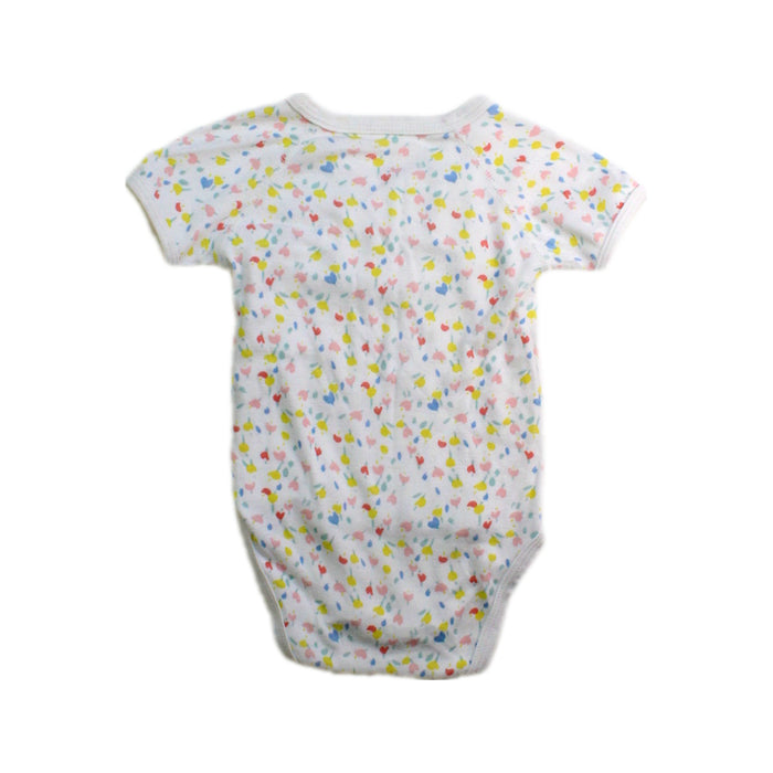 A Multicolour Short Sleeve Bodysuits from Petit Bateau in size 0-3M for girl. (Back View)
