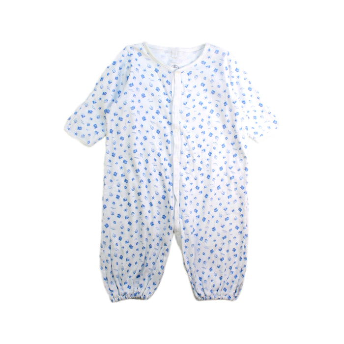 A White Onesies from Petit Bateau in size 0-3M for boy. (Front View)