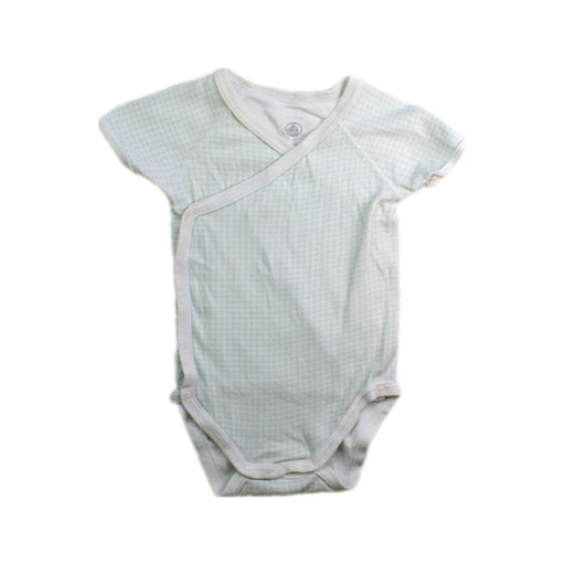 A White Short Sleeve Bodysuits from Petit Bateau in size 3-6M for neutral. (Front View)