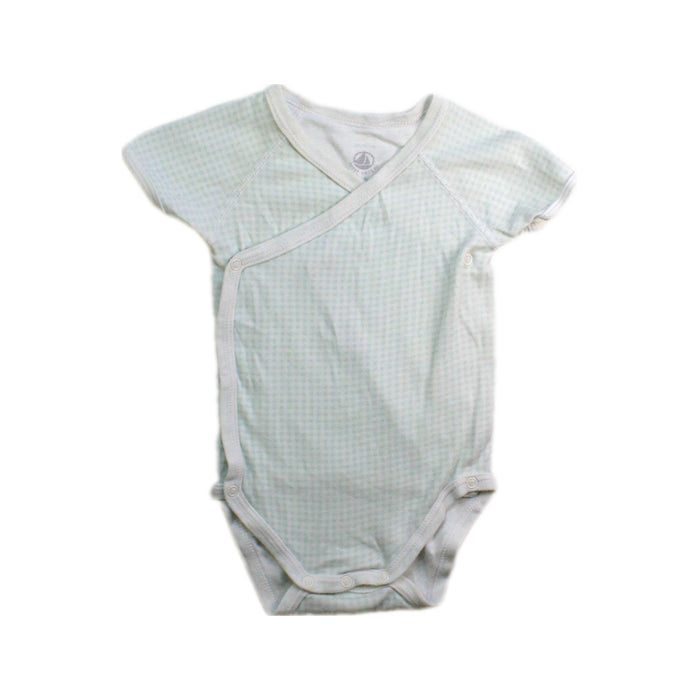 A White Short Sleeve Bodysuits from Petit Bateau in size 3-6M for neutral. (Front View)