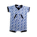 A Blue Short Sleeve Rompers from Petit Bateau in size 6-12M for boy. (Front View)