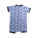 A Blue Short Sleeve Rompers from Petit Bateau in size 6-12M for boy. (Back View)