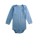 A Blue Long Sleeve Bodysuits from Petit Bateau in size 6-12M for boy. (Front View)