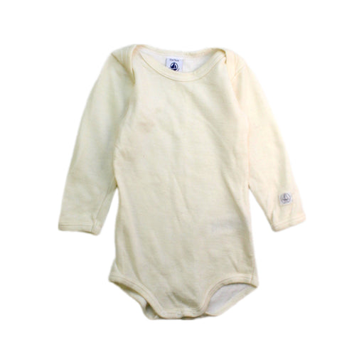 A Ivory Long Sleeve Bodysuits from Petit Bateau in size 6-12M for neutral. (Front View)