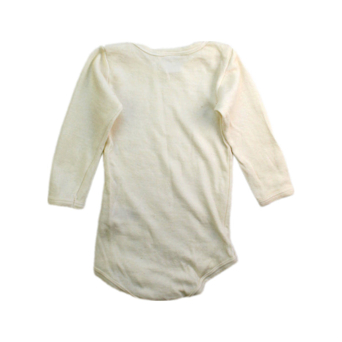 A Ivory Long Sleeve Bodysuits from Petit Bateau in size 6-12M for neutral. (Back View)