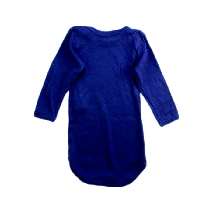 A Navy Long Sleeve Bodysuits from Petit Bateau in size 3-6M for boy. (Back View)