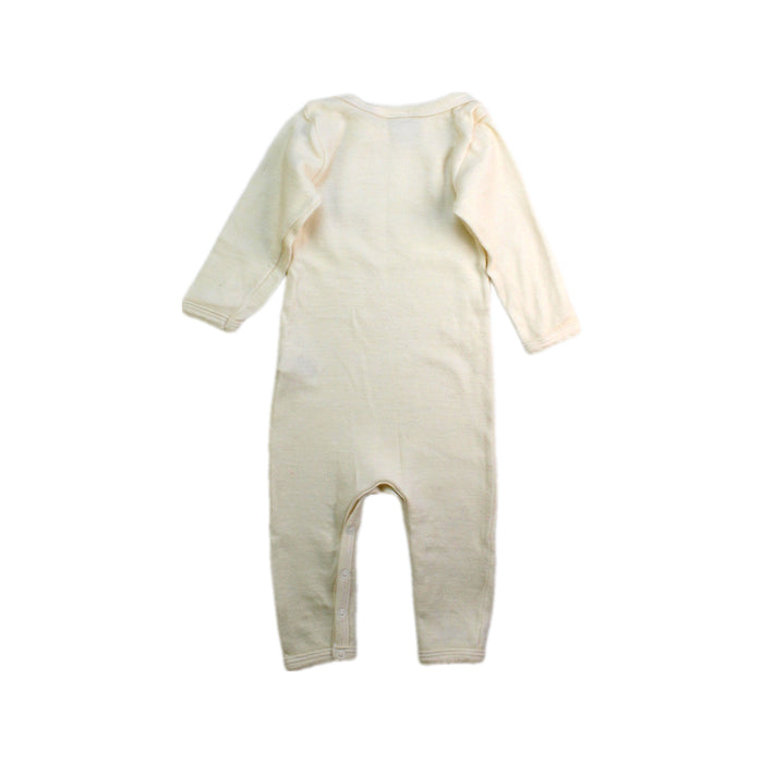 A Ivory Long Sleeve Jumpsuits from Petit Bateau in size 3-6M for neutral. (Back View)