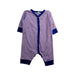 A Blue Onesies from Petit Bateau in size 0-3M for boy. (Front View)